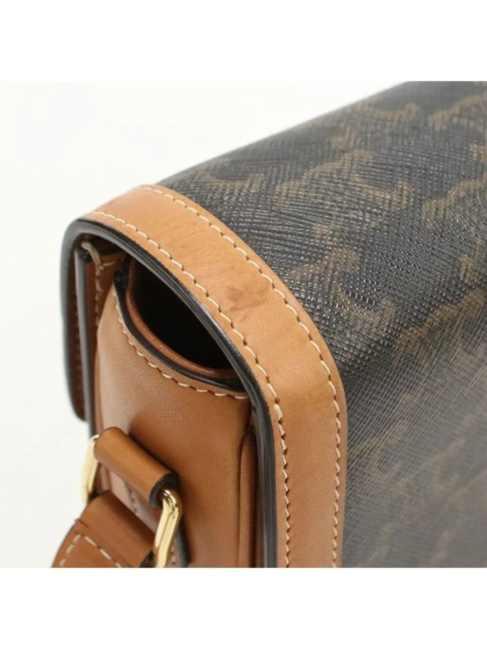 Celine Triomphe Canvas Crossbody Shoulder Bag Calf - Picture 6 of 9